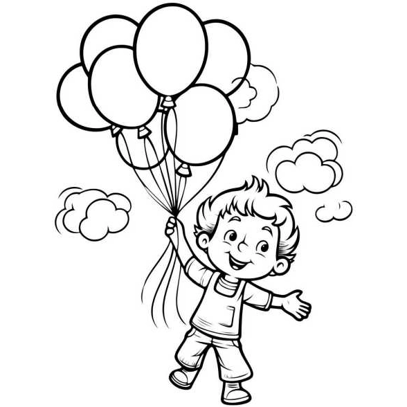 Lembar Mewarnai Anak Laki Laki