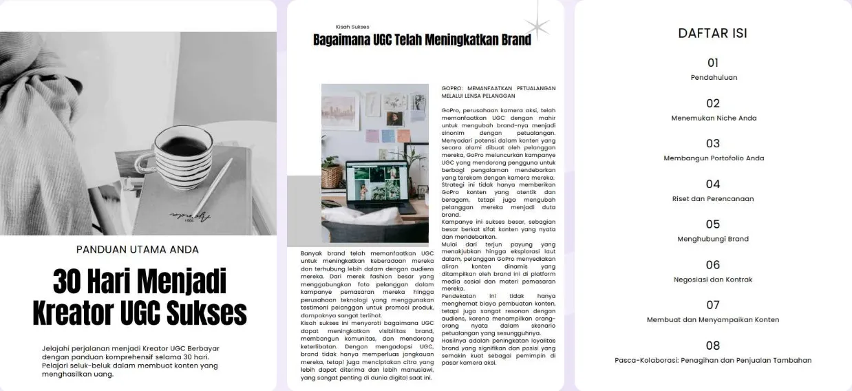 Ebook 30 Hari Menjadi Kreator UGC Sukses